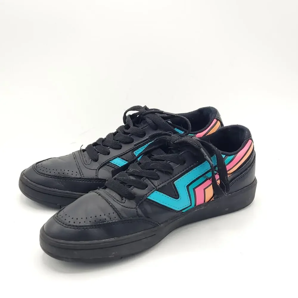 Vans Lowland CC Fader Black Pink Blue Skate Shoes Sneakers Women’s Size 8.5